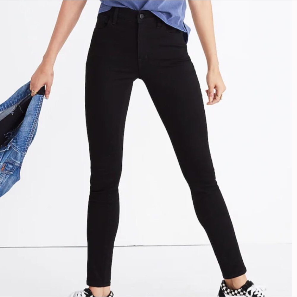 Madewell High Waist Roadtripper Black Jeans 25